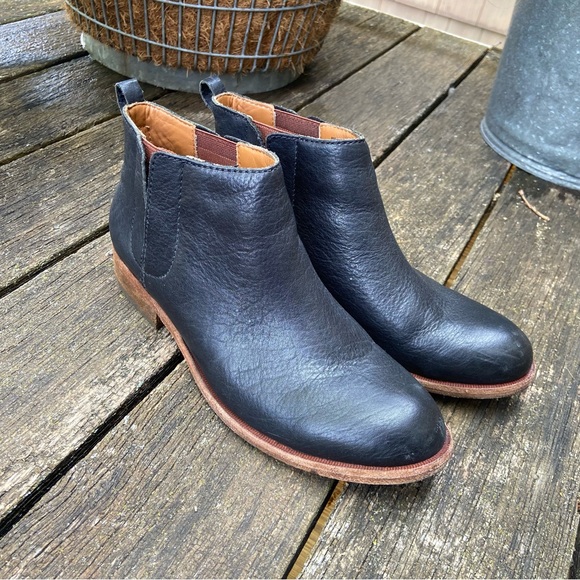 Kork Ease Velma Black Leather Chelsea Boots - Sz 8 - Picture 2 of 10